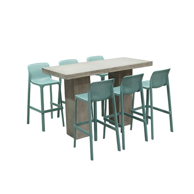 Zen Table Nardi Net Stool Outdoor Bar Setting