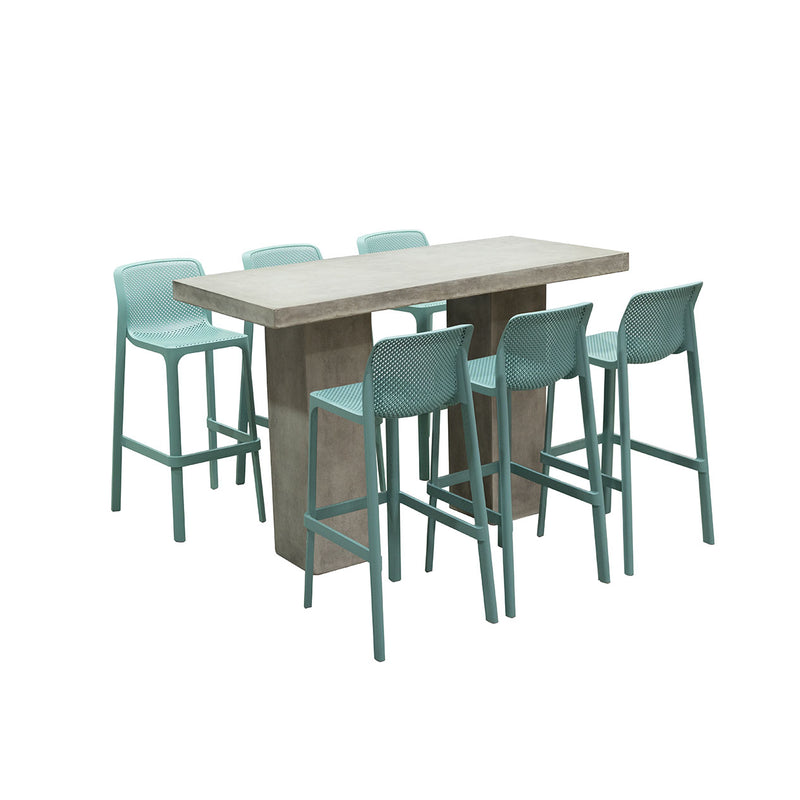 Zen Table Nardi Net Stool Outdoor Bar Setting