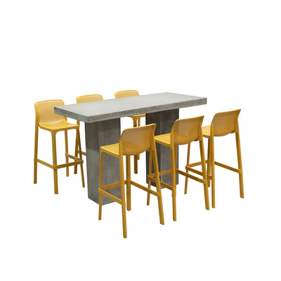 Zen Table Nardi Net Stool Outdoor Bar Setting