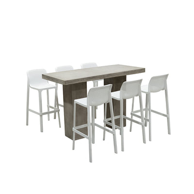 Zen Table Nardi Net Stool Outdoor Bar Setting