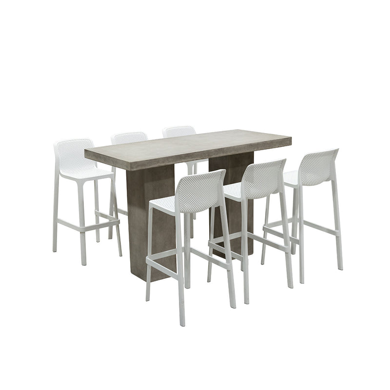 Zen Table Nardi Net Stool Outdoor Bar Setting