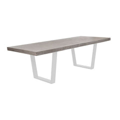 Zen Outdoor Concrete Dining Table With Aluminium Trapezoid Shade Leg 210 cm