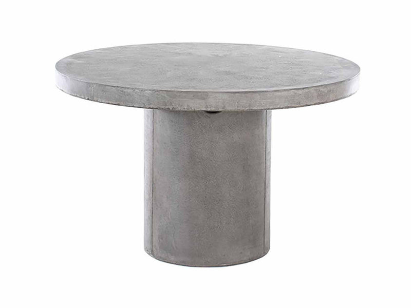 Grey, round, 105 cm concrete &