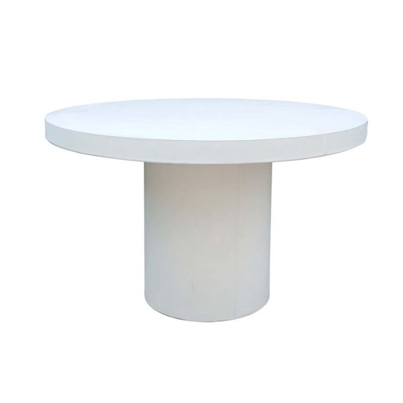 White, round, 105 cm concrete &