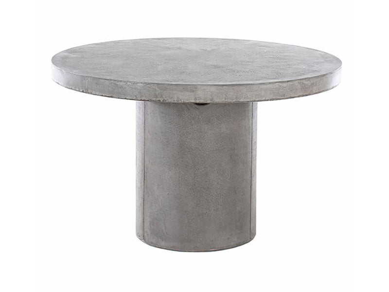 Grey, round, 105 cm concrete &
