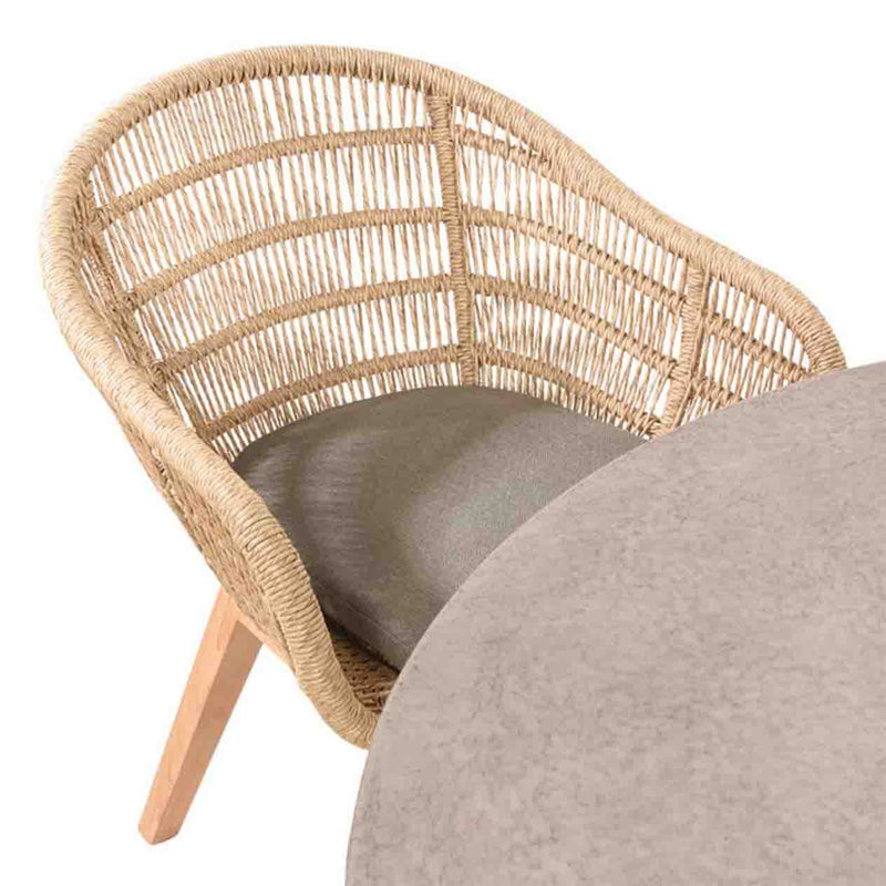 Zen Round Table Monsoon Chair Outdoor Dining Setting 5PC