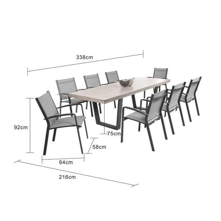 Zen Table Cosmo Chair Outdoor Dining Setting – Remarkable Outdoor