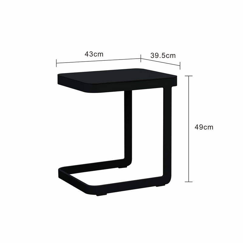 Verona Outdoor Aluminium Side Table 43 cm