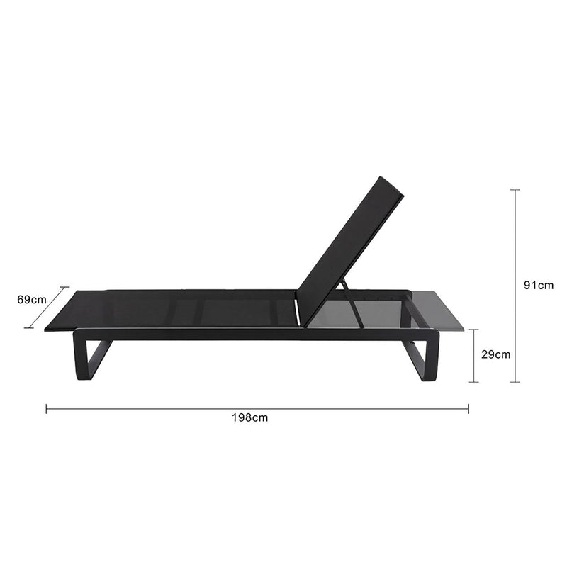 Black aluminium & textilene &