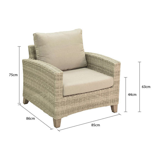 Leeds Outdoor Wicker Armchair Remarkable Outdoor Living