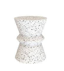 Handmade Montreal Side Table in terrazzo material, a piece of elegant outdoor furniture