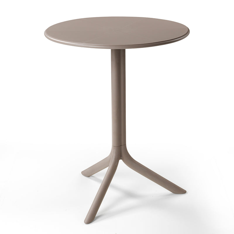 Brown resin Nardi Spritz table, perfect for alfresco furniture setups, displayed on a plain white background, viewed from the front.