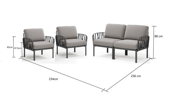 Nardi Komodo 4 Seater Outdoor Resin Lounge