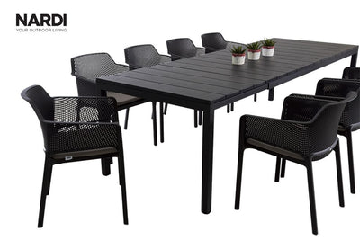 Nardi Rio Table Net Chair Outdoor Dining Setting 9PC