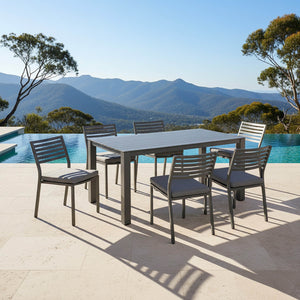 Vernon 160 cm Table Coda Chair Outdoor Dining Setting