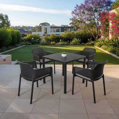 Nardi Cube Table Net Chair Outdoor Dining Setting