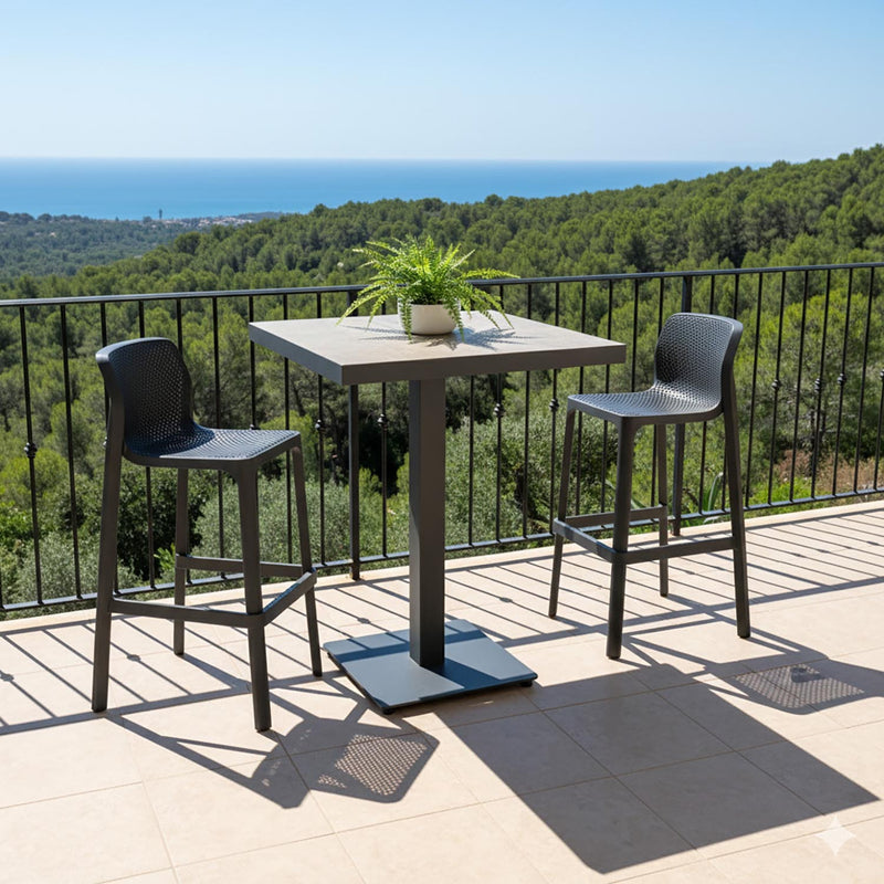 Clifton Table Nardi Net Stool Outdoor Bar Setting