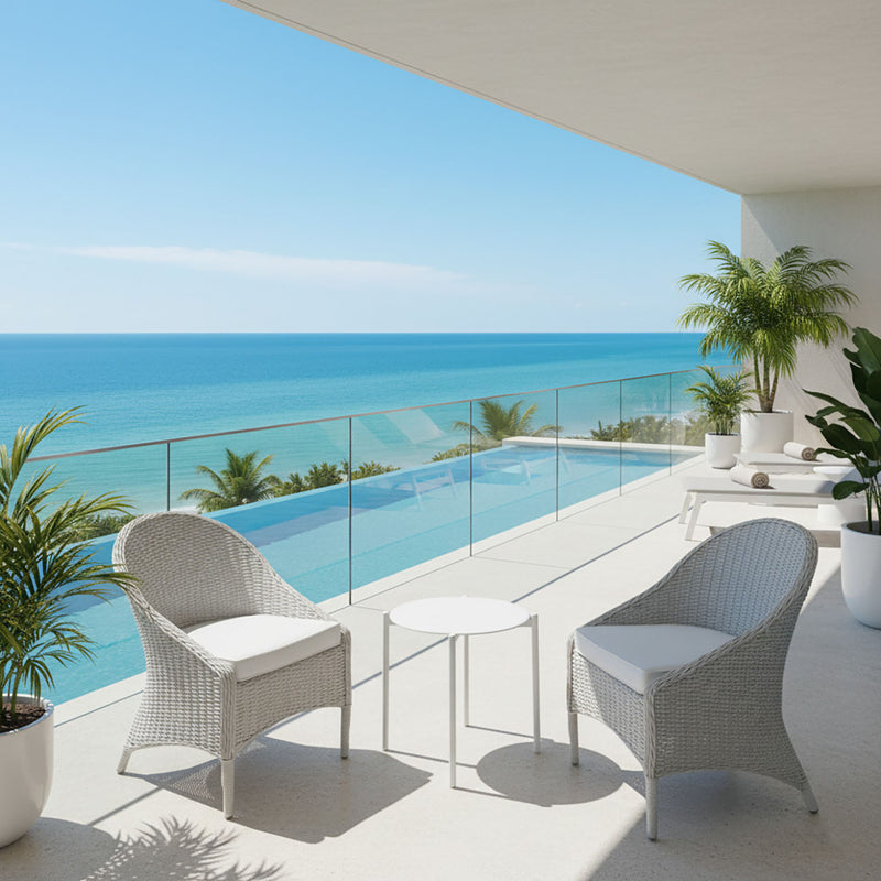 Pamona Wicker Outdoor Balcony 2 PC Setting