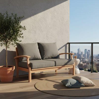 Java 2 Seater Teak Outdoor Sofa