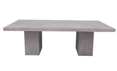 Lightweight Zen concrete table, hand-finished for unique quality, perfect as outdoor furniture.