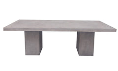 Lightweight Zen concrete table, hand-finished for unique quality, perfect as outdoor furniture.