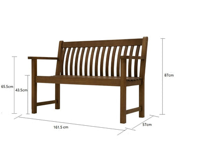 Whiteleys Outdoor Timber Bench 161.5 cm