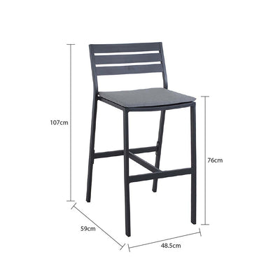 Aosta Outdoor Aluminium Bar Stool
