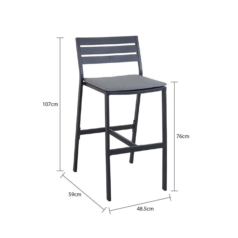 Aosta Outdoor Aluminium Bar Stool