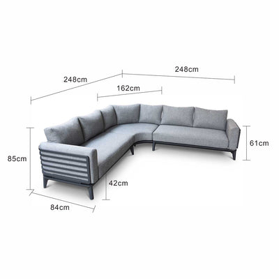 Alora 5 Seater Outdoor Aluminium Modular Lounge